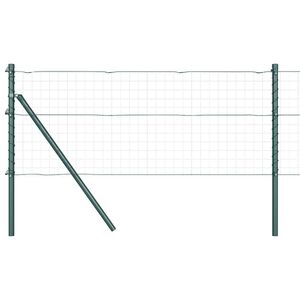 vidaXL Staketstolpar 7 pcs Grön Ø32mm 80 cm Galvaniserat stål