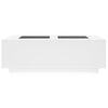 vidaXL Soffbord med Infinity LEDs vit 116x69x40 cm