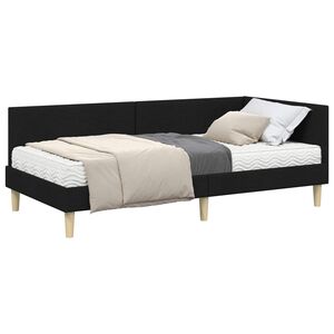 vidaXL H&ouml;rn S&auml;ngram med Madrass &Ouml;vrigt med huvudgavel 2 pcs Gr&ouml;n tyg