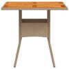vidaXL Tr&auml;dg&aring;rdsbord beige 80x80x75 cm konstrotting akaciatr&auml;