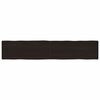 vidaXL Bordsskiva mörkbrun 200x40x(2-6) cm massivt trä levande kant