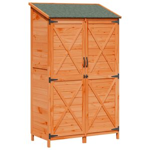vidaXL Tr&auml;dg&aring;rdshus Brun 106 x 56 x 176,5 cm Massivt Furu