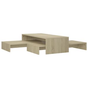 vidaXL Satsbord sonoma-ek 100x100x26,5 cm konstruerat tr&auml;
