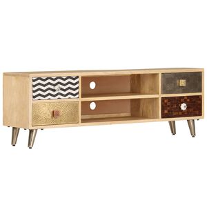 vidaXL TV-b&auml;nk 120x30x40 cm massivt mangotr&auml;