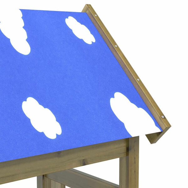 vidaXL Lekstapel Brun 52.5 x 46.5 x 208 cm Massiv Impregnerat Tr&auml;