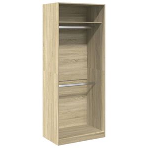 vidaXL Garderob sonoma-ek 80x50x200 cm konstruerat tr&auml;