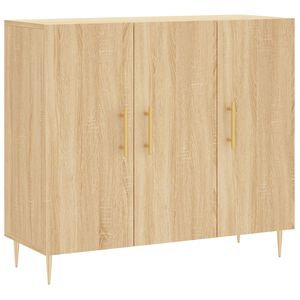 vidaXL Sk&auml;nk sonoma-ek 90x34x80 cm konstruerat tr&auml;
