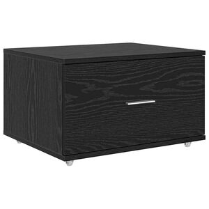 vidaXL L&aring;dans sk&aring;p 55 x 45 x 31 cm Svart Ek