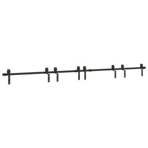 vidaXL Skjutd&ouml;rrsbeslag 366 cm st&aring;l svart