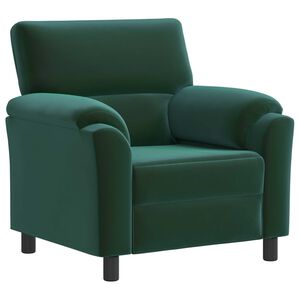 vidaXL Soffa M&ouml;rkgr&ouml;n 94 x 85 x 93 cm Sammet