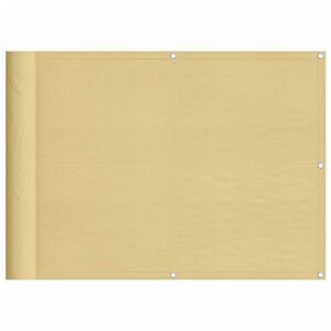 vidaXL Balkongsk&auml;rm sand 75x300 cm 100% polyester oxford