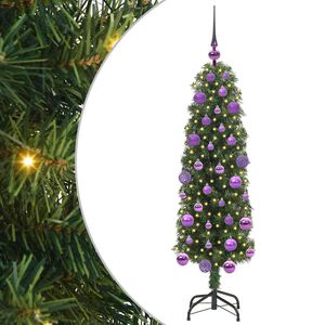 vidaXL Konstgjord julgran Gr&ouml;n 120 cm PVC och st&aring;l och plast