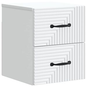 vidaXL V&auml;ggmonterat S&auml;ngbord Vit 34,5 x 33 x 40 cm Konstruerat tr&auml;