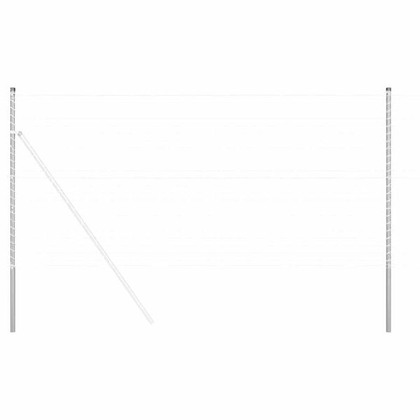 vidaXL Staketstolpar 12 pcs Silver Pulverlackerad stål