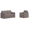vidaXL Soffa 140cm 2 pcs Taupe Metall
