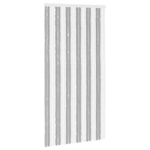 vidaXL Insektsgardin Chenille Gr&aring; och Vit 100 x 200 cm 100% PP