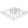 vidaXL Planteringsgabion galvaniserat st&aring;l 120x120x20 cm