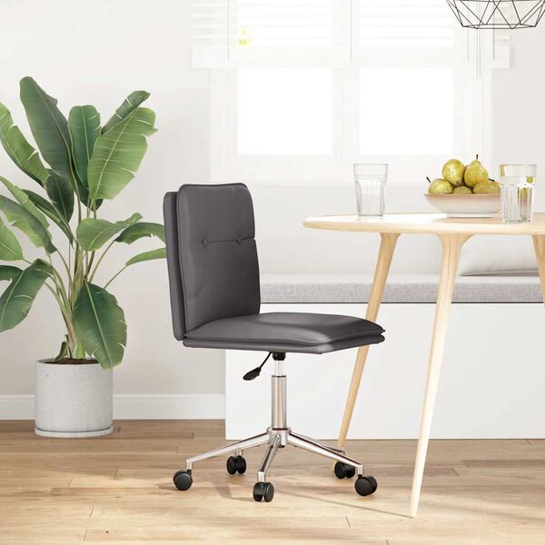 vidaXL Matstol gr&aring; konstl&auml;der