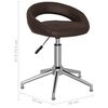 vidaXL Snurrbar kontorsstol brun konstl&auml;der