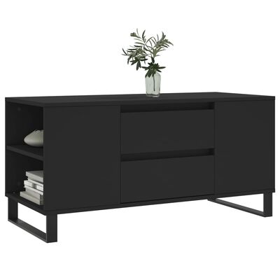 vidaXL Soffbord svart 102x44,5x50 cm konstruerat trä