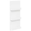 vidaXL Tidningshylla med hylla Vit 43 x 11 x 102 cm Konstruerat tr&auml;