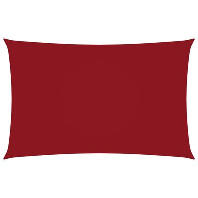 vidaXL Solsegel oxfordtyg rektangulärt 2x4,5 m röd