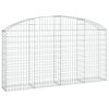 vidaXL Gabion b&aring;gformad 200x30x100/120 cm galvaniserat j&auml;rn