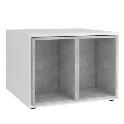 FMD Soffbord med 2 sidobord 67,5x67,5x50 cm vit och betong