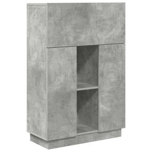 vidaXL Skrivbord Betonggr&aring; 71.5 x 31.5 x 106.5 cm Konstruerat tr&auml;