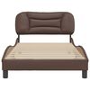 vidaXL Bed Frame without Mattress "Hvar" Brown 100x200 cm Faux Leather