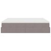 vidaXL Ottoman sängram med madrasser taupe 200x200 cm tyg