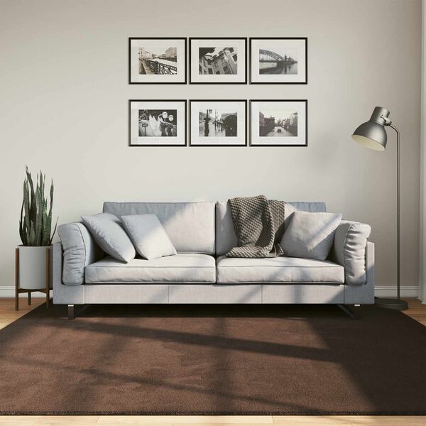 vidaXL Omr&aring;desmattor Fyrkantig HUARTE Brun 200 x 200 cm Polyester