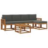 vidaXL Utomhussoffset 6 pcs Naturlig och Antracit Massivt Akaciatr&auml;