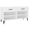 vidaXL Skosk&aring;p vit 102x35x55 cm konstruerat tr&auml;