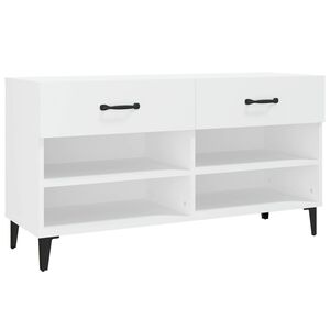 vidaXL Skosk&aring;p vit 102x35x55 cm konstruerat tr&auml;