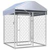 vidaXL Hundg&aring;rd med tak f&ouml;r utomhusbruk 100x100x125 cm