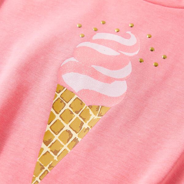 T-shirt f&ouml;r barn klar puderrosa 128