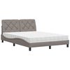 vidaXL Bed with Mattress Taupe 140x190 cm Fabric