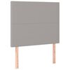 vidaXL Sänggavel LED ljusgrå 90x5x118/128 cm tyg