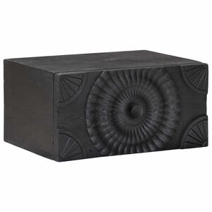 vidaXL Handgjord S&auml;ngbord Svart 40 x 30 x 20 cm Massivt mangotr&auml;