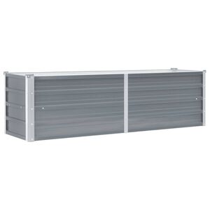 vidaXL Odlingsl&aring;da upph&ouml;jd galvaniserat st&aring;l 160x40x45 cm gr&aring;