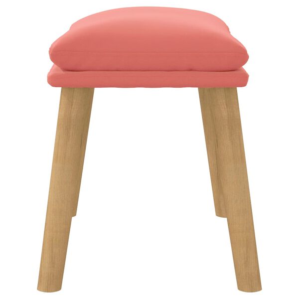 vidaXL Fotpall rosa 45x29,5x35 cm sammet