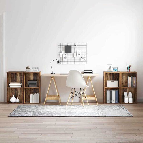 vidaXL TV-b&auml;nkset 4 pcs Gammalt tr&auml; 37 x 37 x 72 cm Konstruerat tr&auml;