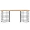 vidaXL Trädgårdsbänk gabion-design 103x31x42 cm massiv furu