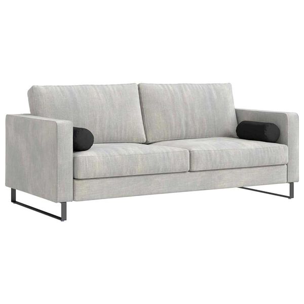 vidaXL Bolsterkuddar 2 pcs Svart &Oslash; 15 x 40 cm Mikrofiber Tyg