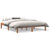 vidaXL S&auml;ngram utan madrass vaxbrun 160x200 cm massiv furu