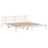 vidaXL Sängram med huvudgavel utan madrass vit 180x200 cm
