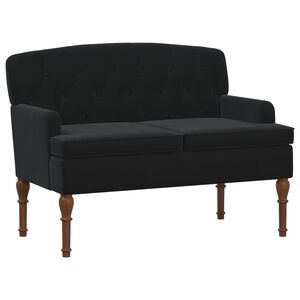 vidaXL Loveseat med knapprapport Svart 111 x 65 x 79 cm Sammet