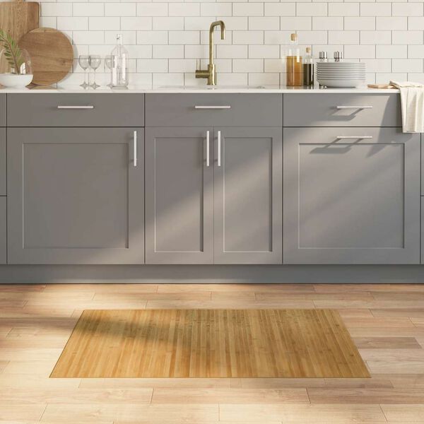 vidaXL Matta rektangul&auml;r naturlig 60x100 cm bambu