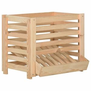 vidaXL Potatisl&aring;da 60x40x50 cm massiv furu